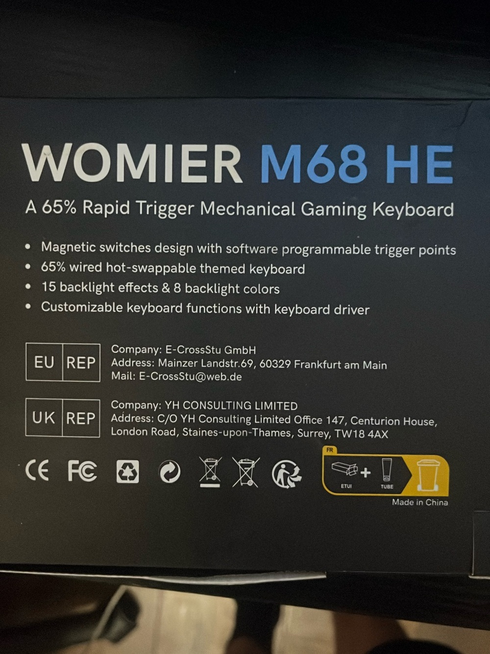 M68 HE 65% Mechanical Gaming Keyboard - Black